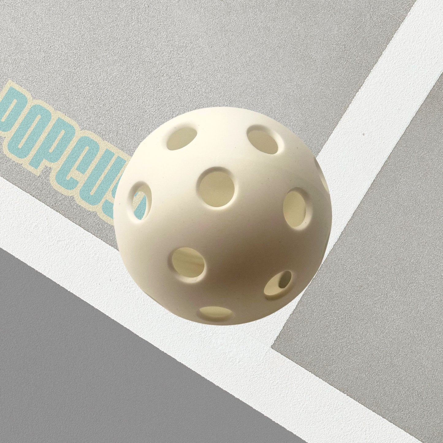 Pickleball Charm (Big) White