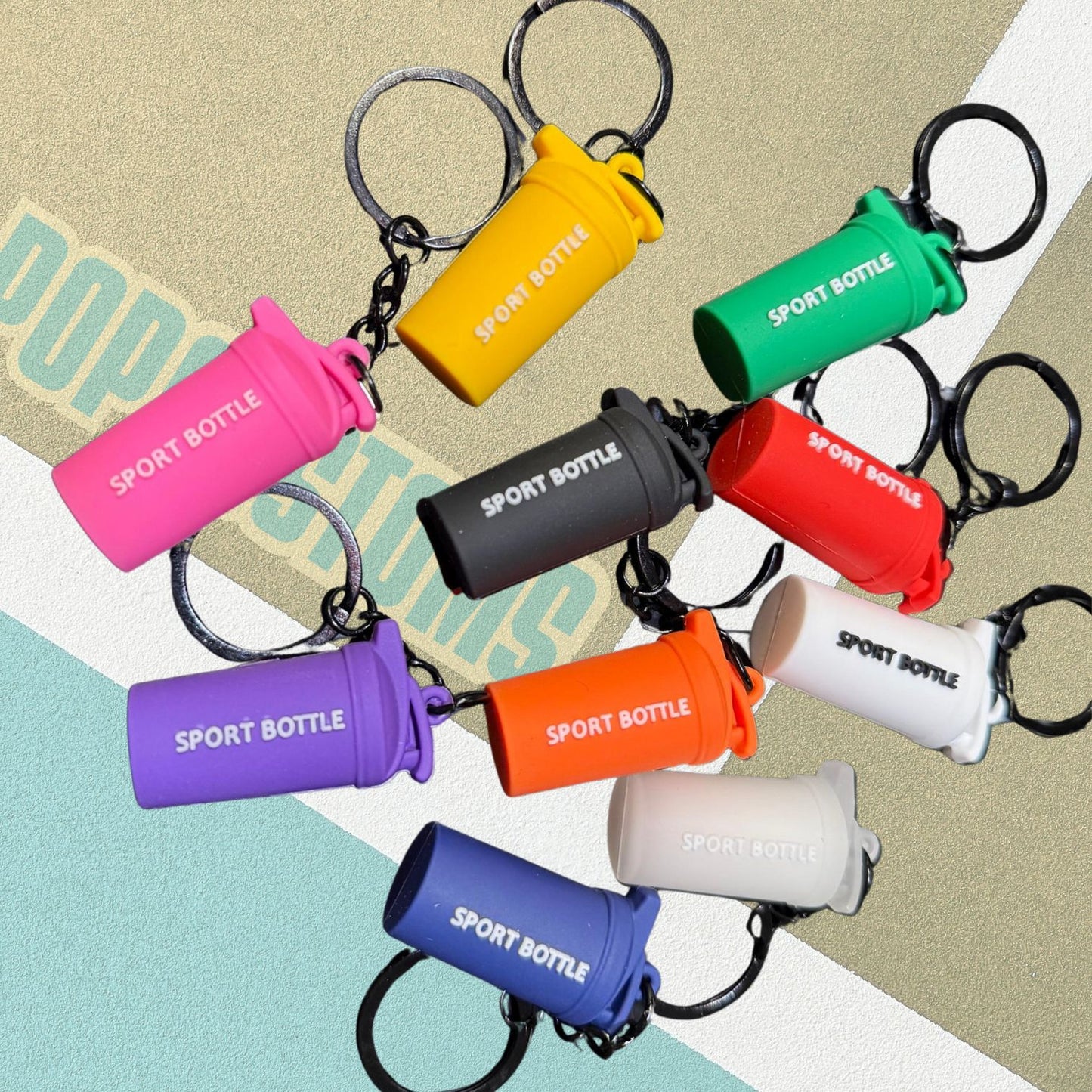 Gym Bottle Keychain (Set)